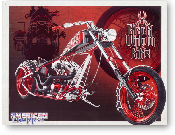 アメリカンチョッパー★BLACKWIDOW★バイク系★アメリカンブリキ看板